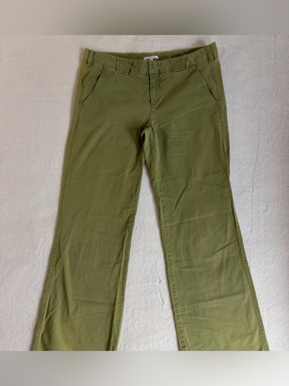 Vince Olive Green Stretch Chino Pants Size 10 Straight Leg ITEM2665